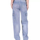 MICHAEL Women's Relaxed Denim Cargo Jeans