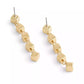 Multi-Colored Signature Logo Enamel Cube Linear Earrings