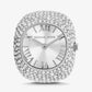 Rylee Pavé Silver-Tone Ring Watch