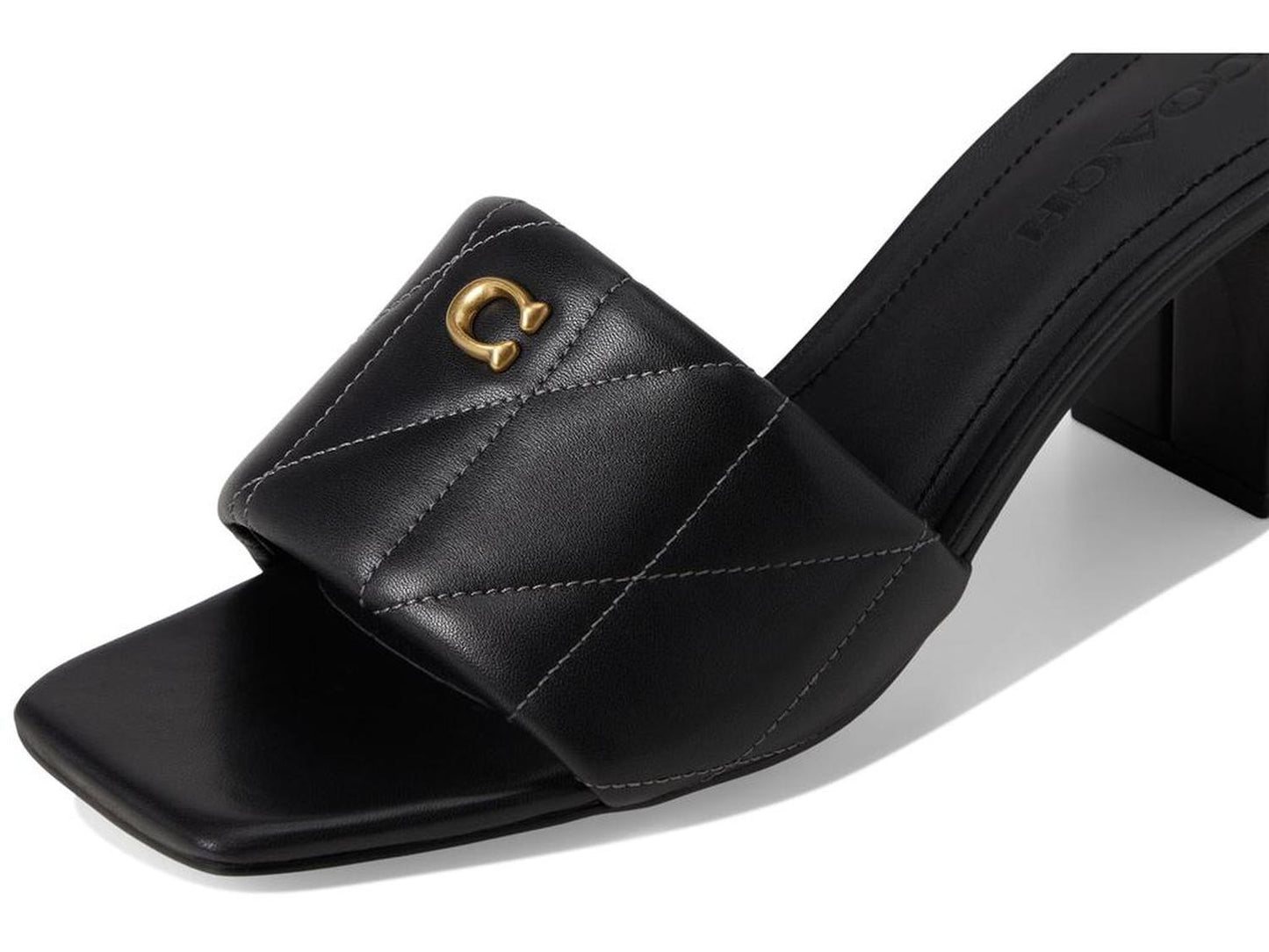 Holly Block Heel Sandals with Quilting