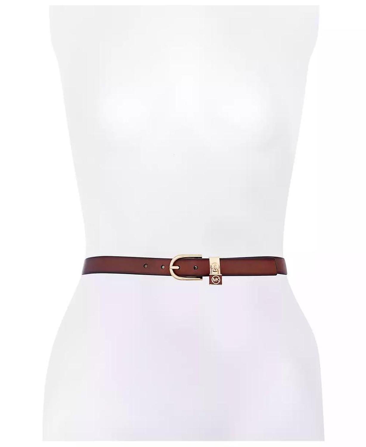 Micheal Kors Women's Padlock Burnished Belt