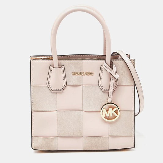 Michael Kors Light Leather And Suede Mercer Tote