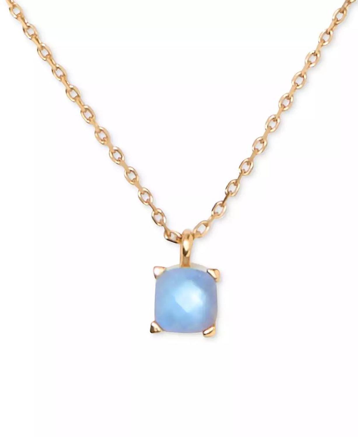 Gold-Tone Cubic Zirconia Pendant Necklace, 16" + 3" extender