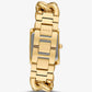 Mini Emery Animal Pavé Gold-Tone Curb Link Watch