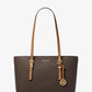 Quinn Medium Signature Logo and Leather Tote Bag