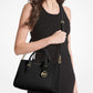 Sally Medium 2-in-1 Saffiano Leather and Logo Satchel