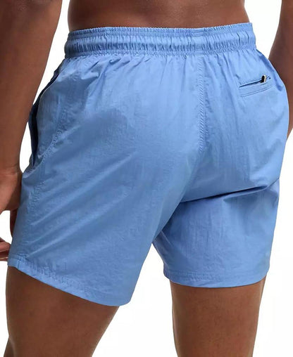Men's Vertical Logo Print Swim Shorts