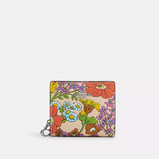 Coach Outlet Snap Wallet With Floral Print