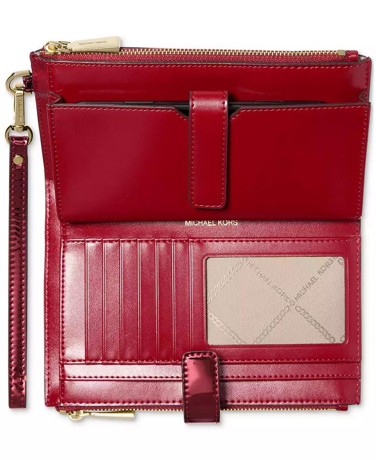 Jet Set Double Zip Wristlet In Gift Box