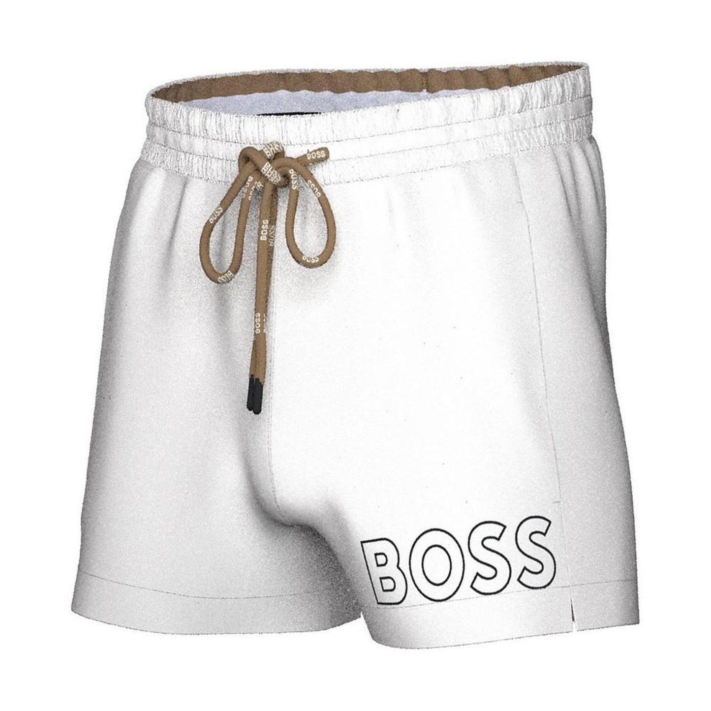 Men's 3" Mooneye Outlined Logo Drawstring Swim Trunks