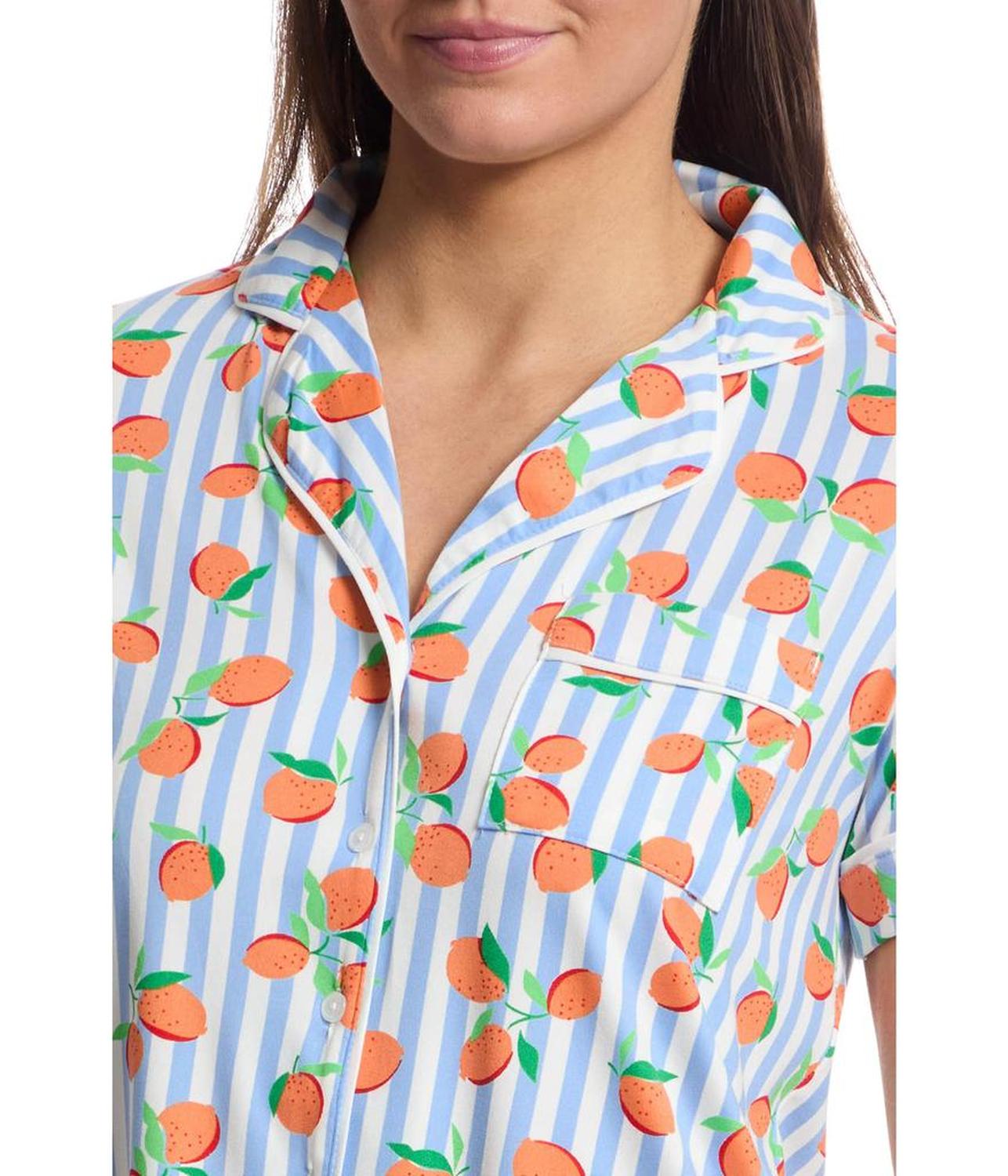 Short Sleeve Cropped PJ Set