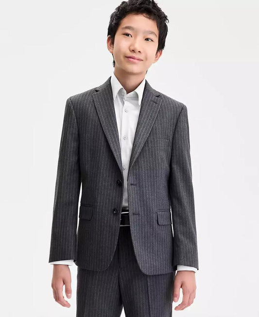 Boys Single Breasted Pinstripe Jacket