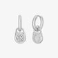 Pavé Lock Drop Earrings