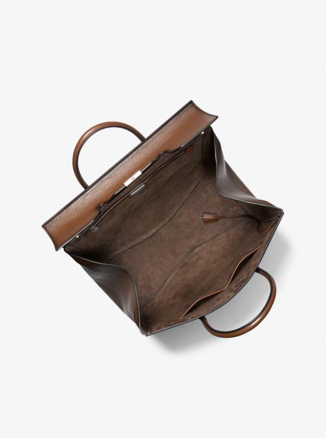 Campbell Burnished Leather Weekender Bag