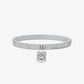 Precious Metal-Plated Brass Pavé Lock Bangle
