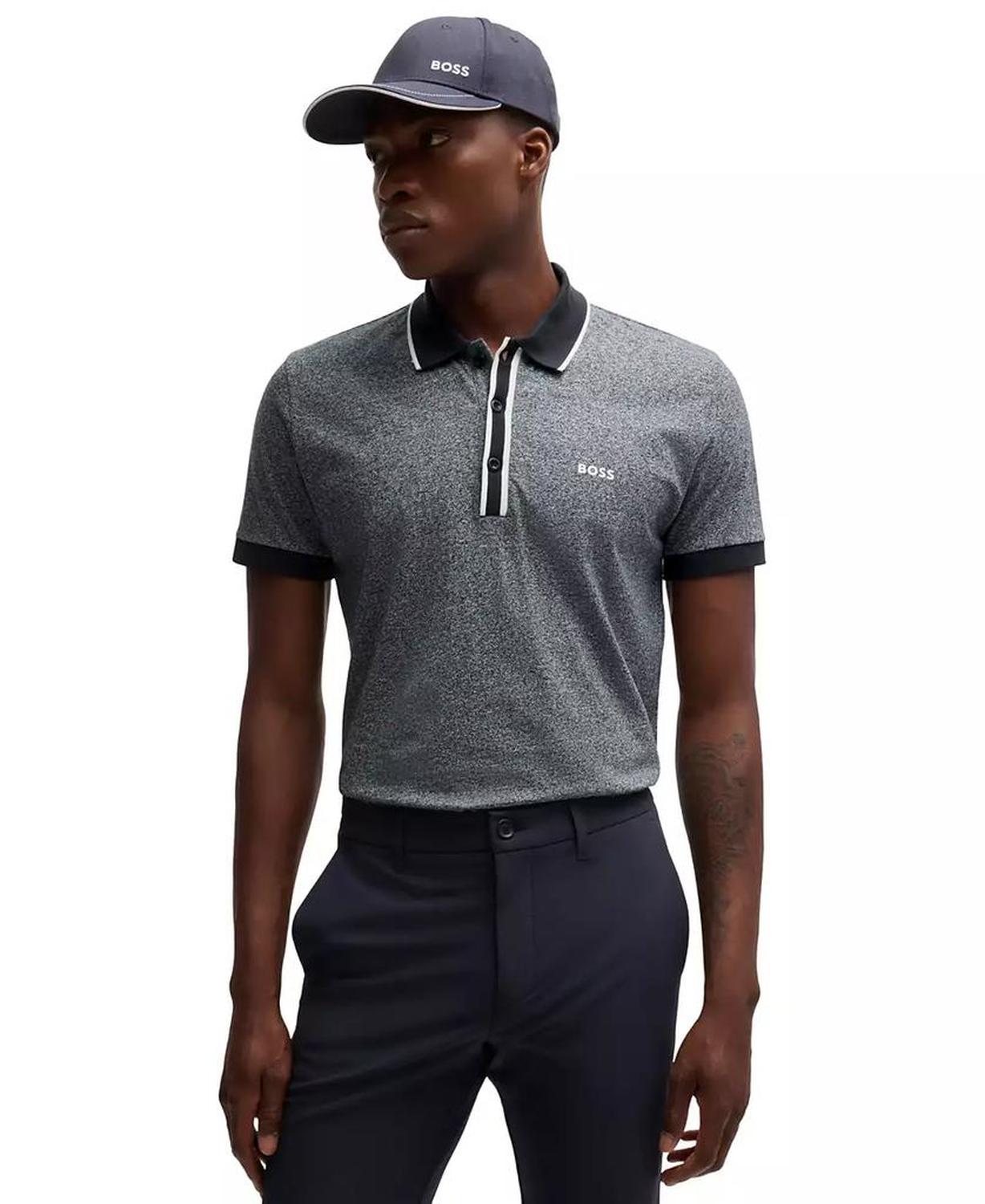 Men’s Striped Trim Polo