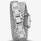 Petite Emery Pavé Silver-Tone Double Wrap Watch