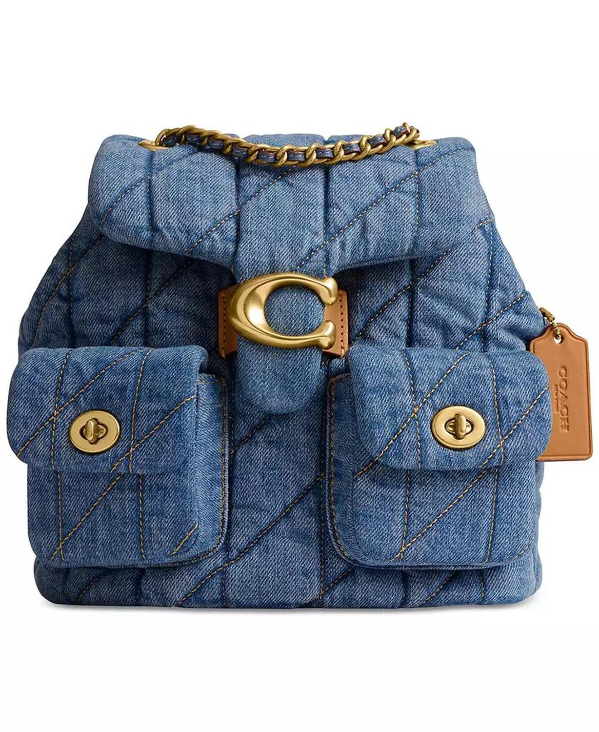 Tabby Small Quilted Denim Backpack