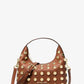 Ember Small Embellished Pebbled Leather Messenger Bag