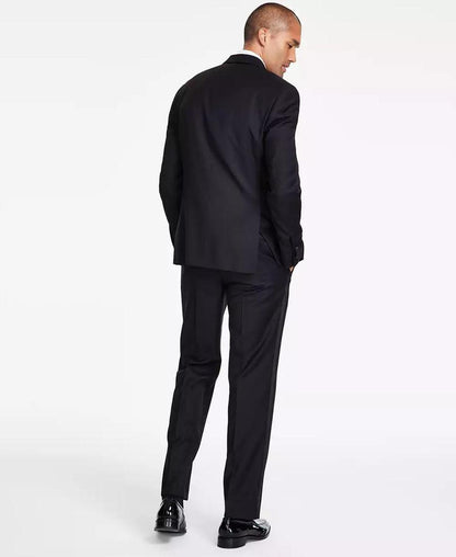 Men's Classic-Fit Stretch Black Solid Tuxedo Separates