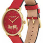 Women's Elliot Red Leather Strap Watch, 36mm