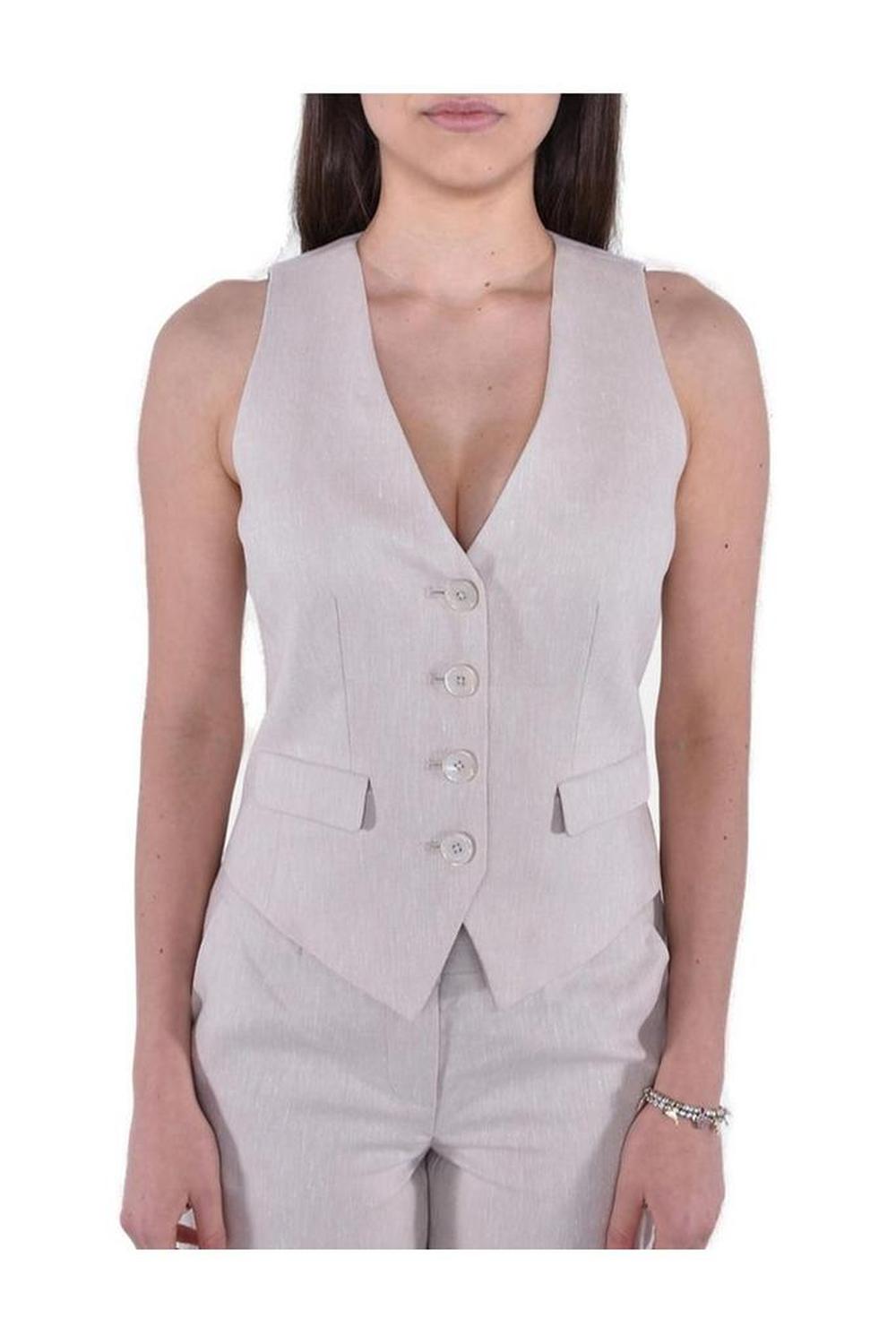 Michael Kors Buttoned V-Neck Vest