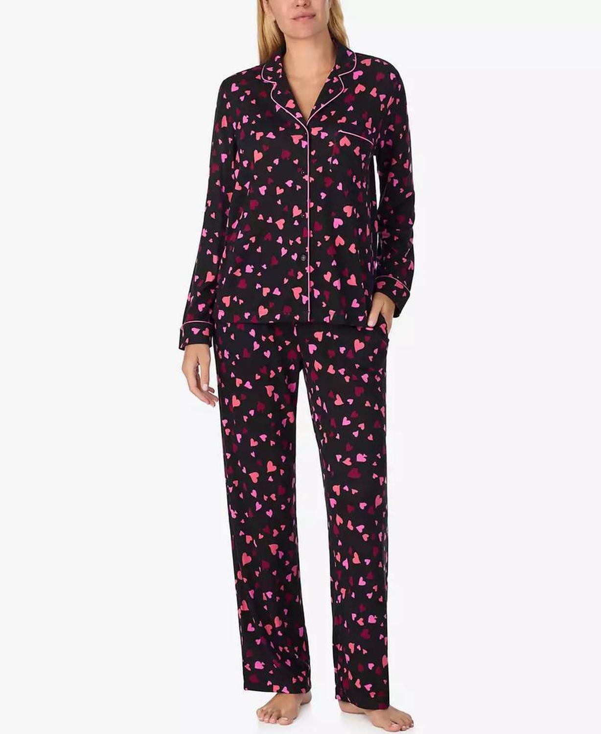 Women's 2-Piece Sleepwear Long-Sleeve Top and Pajama Pants Set