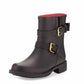 Pamela Moto Rubber Rain Boots In Black