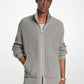 Wool Blend Zip-Up Sweater