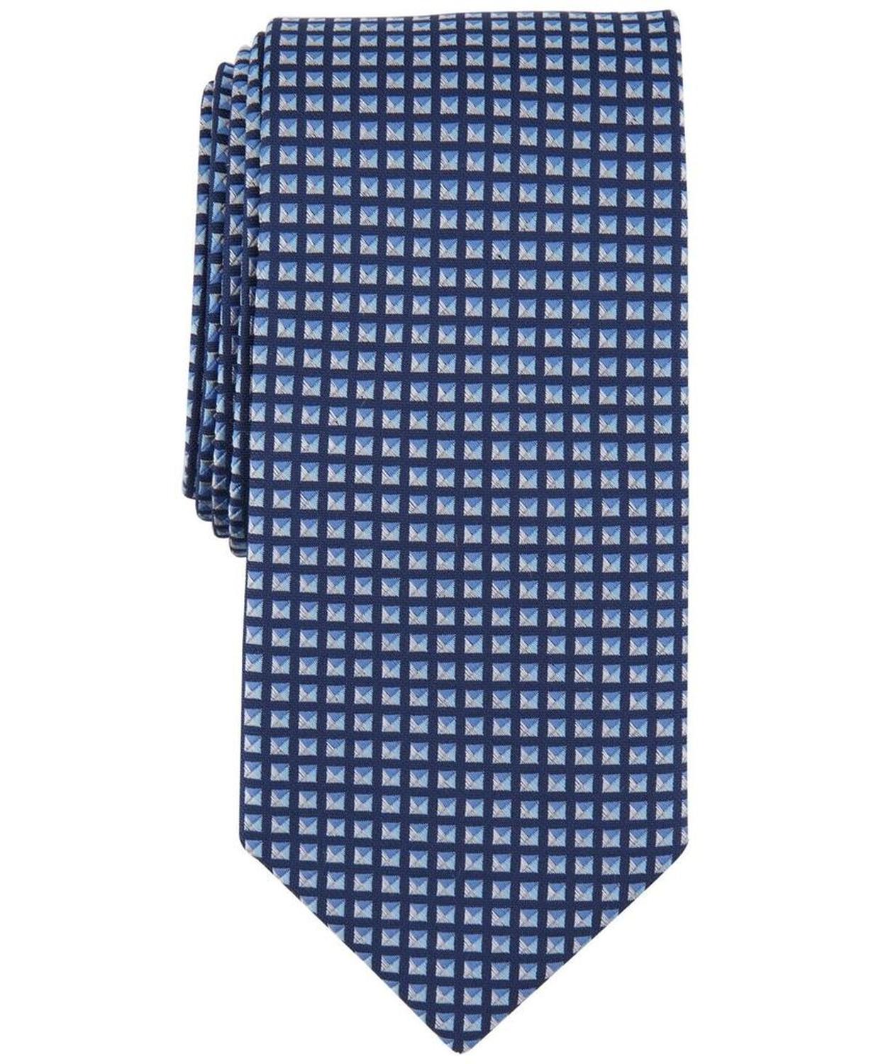 Dobson 2MKC23-1049 Tie Men's Navy Blue Geo-Print Classic MCWW107