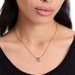 Cubic Zirconia Pendant Necklace, 16" + 3" extender