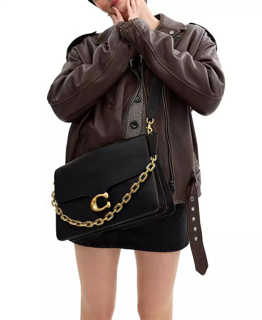 Chain Tabby Leather Medium Shoulder Bag 35