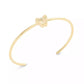 Faux Stone Butterfly Thin Cuff Bracelet