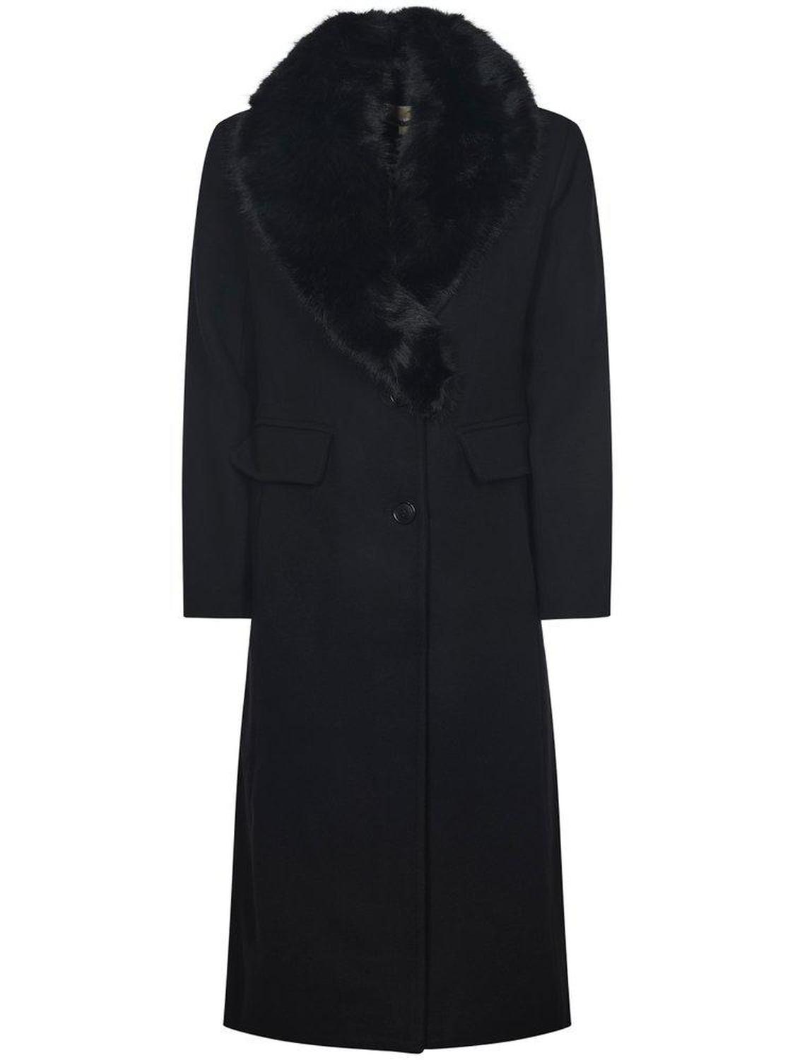 Michael Kors Button-Up Blend Coat