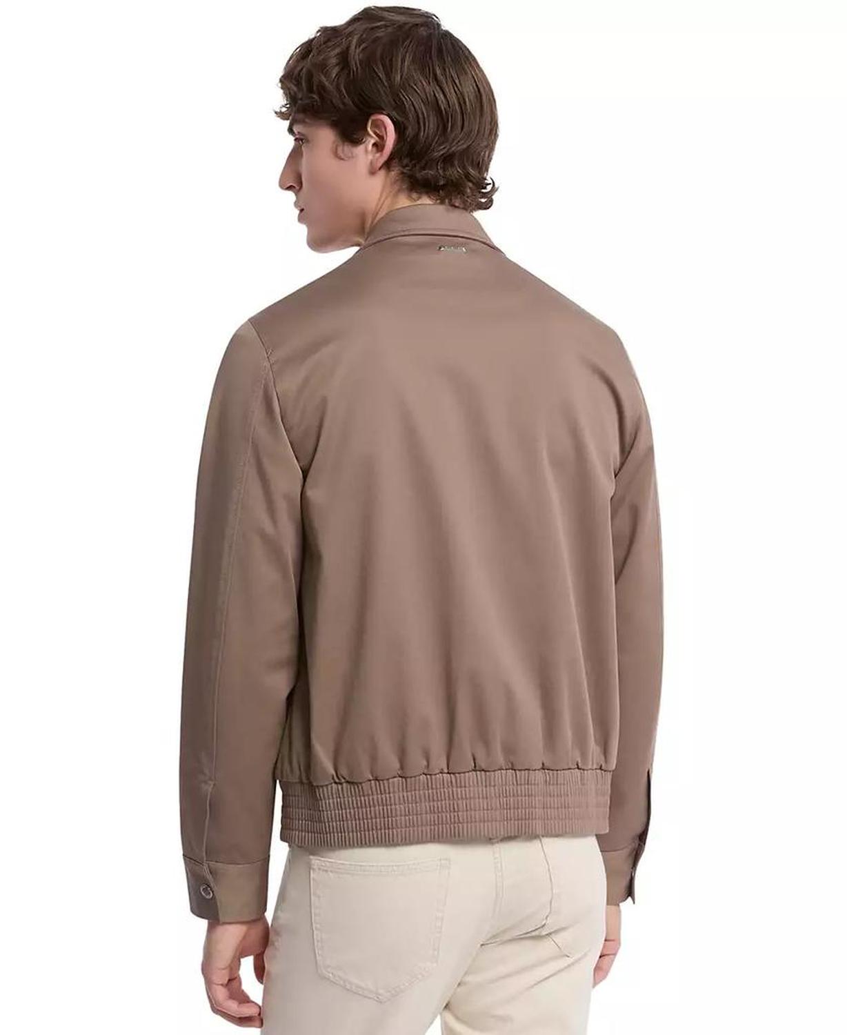 Men's Lightweight Long Sleeve Zip-Front Harrington Jacket