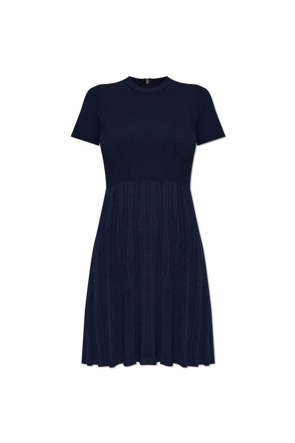 Michael Michael Kors Ribbed Knit Short-Sleeve Dress
