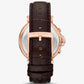 Oversized Maren Rose Gold-Tone and Crocodile Embossed Leather Watch
