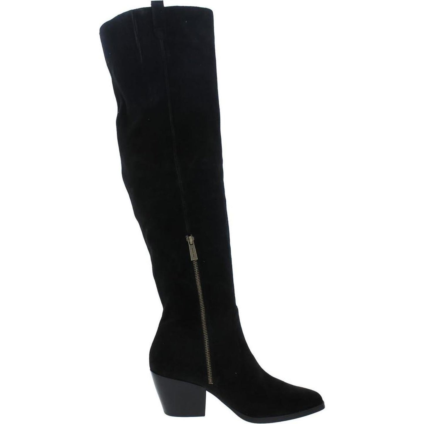 Womens Suede Pointed Toe Over-The-Knee Boots