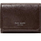 Halo Glazed Leather Card Case Trifold Wallet