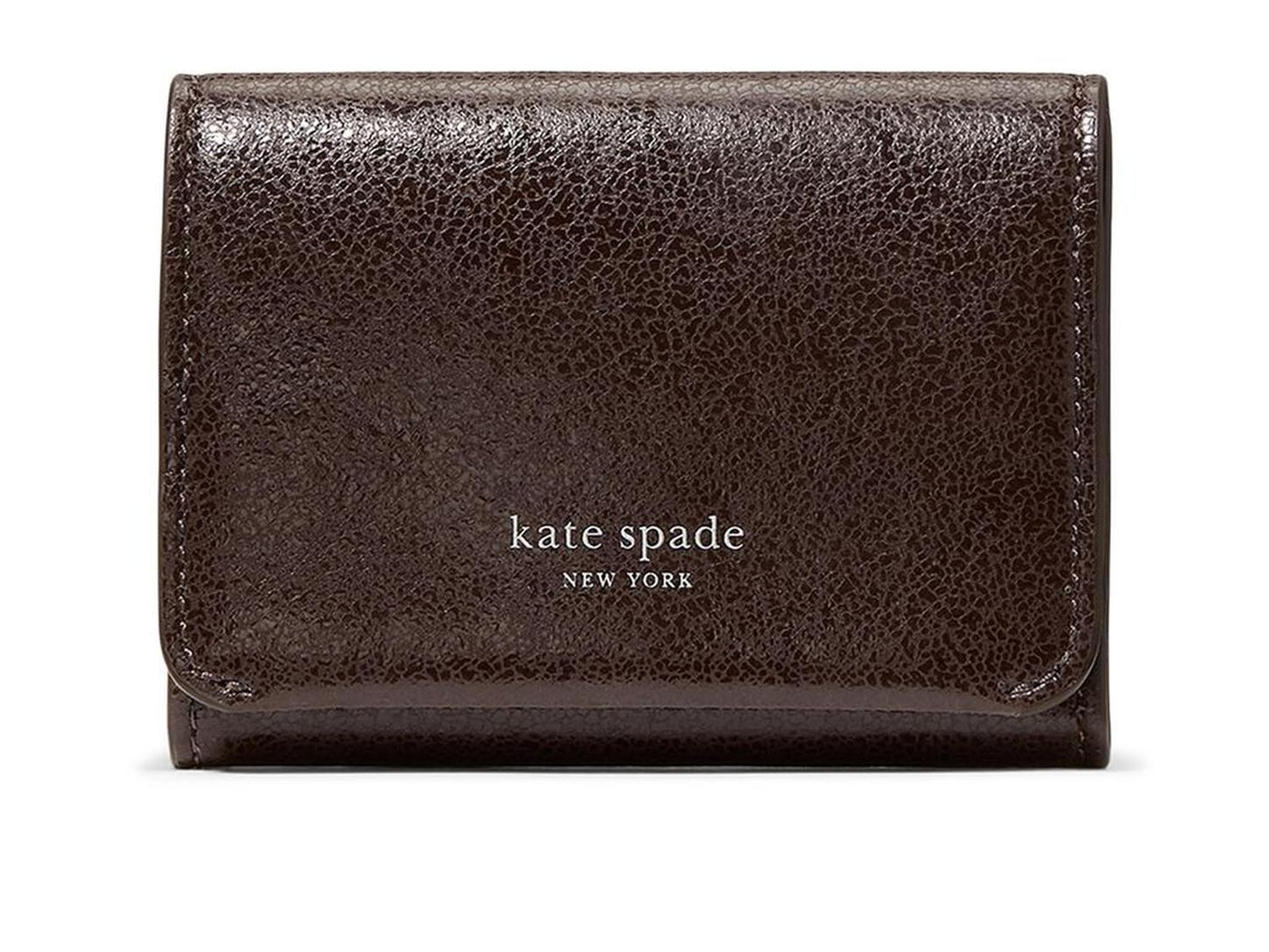 Halo Glazed Leather Card Case Trifold Wallet