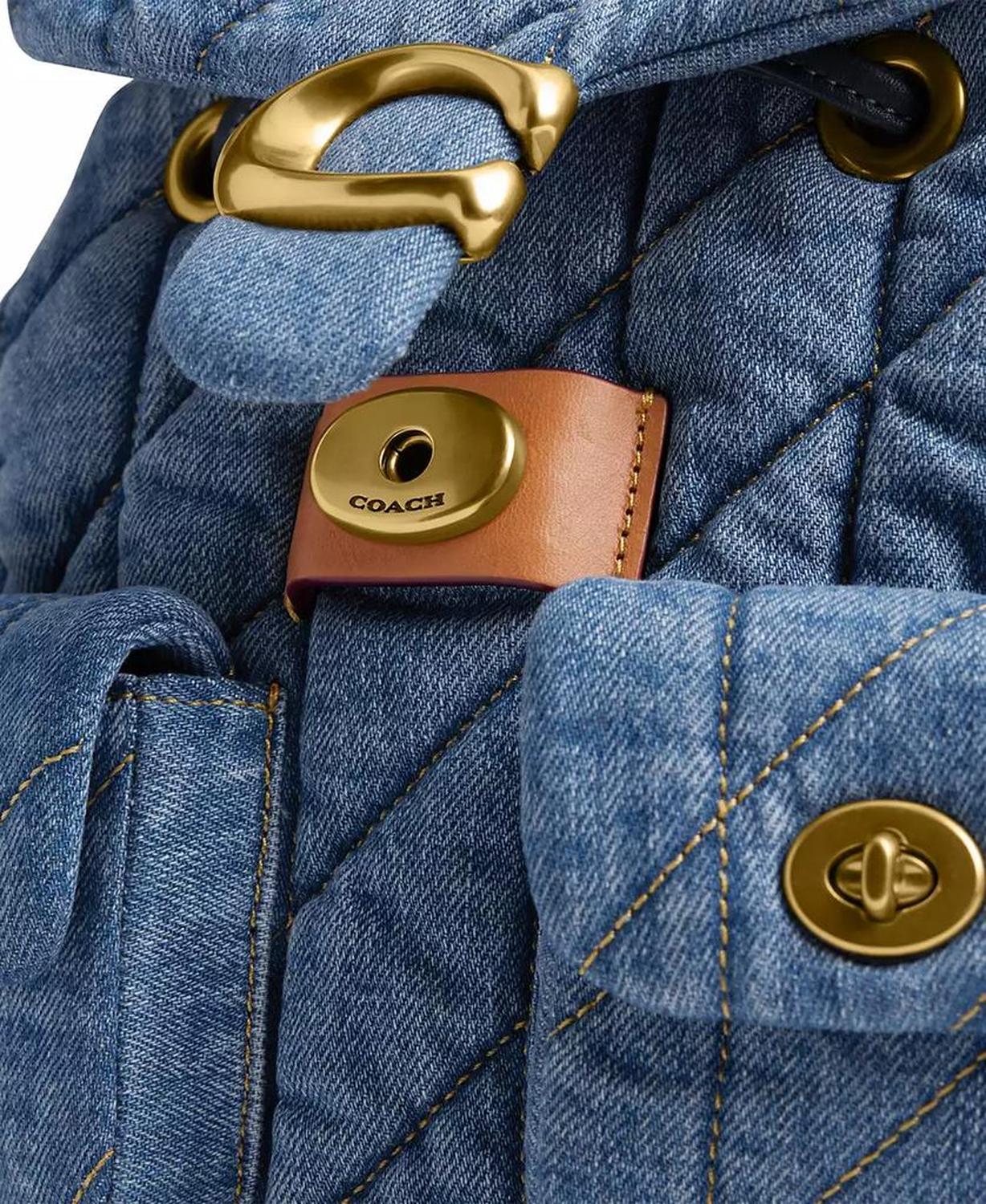 Tabby Small Quilted Denim Backpack