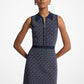 Logo Jacquard Zip-Up Dress