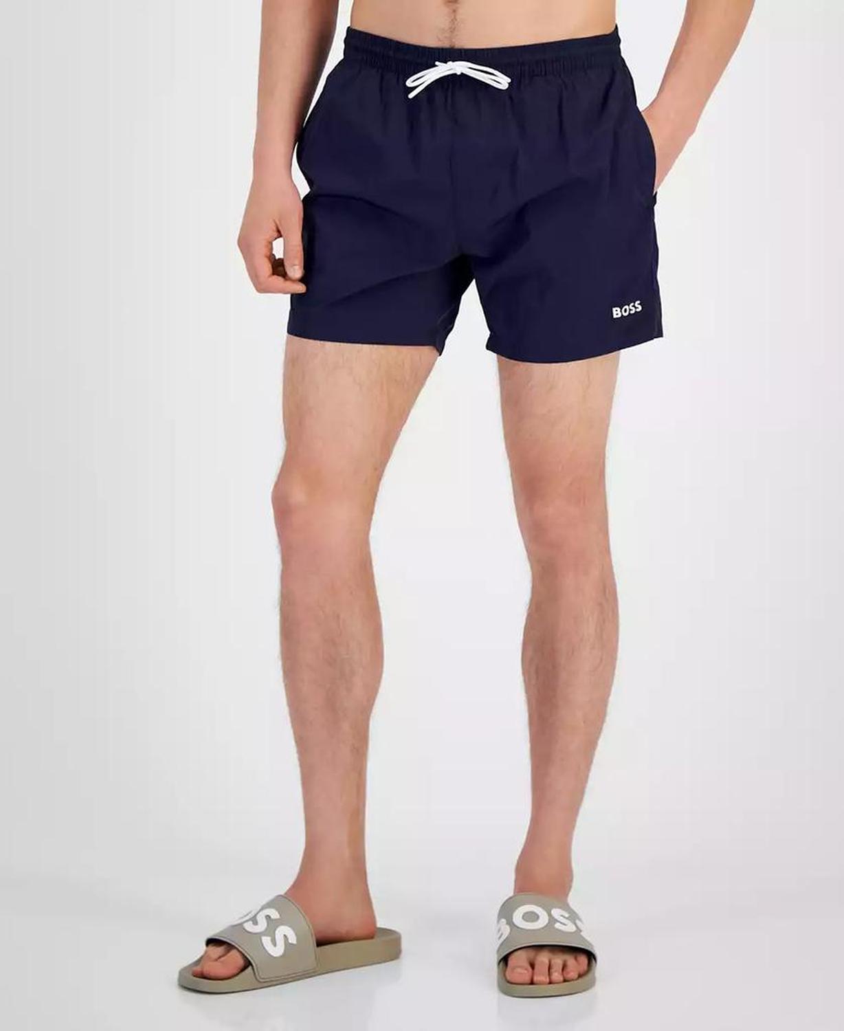 Men's Lee Drawstring 5.3" Swim Trunks, Created for Macy's