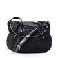 Marc Jacobs Womens Leather Trim Nylon Flap Crossbody Handbag Black