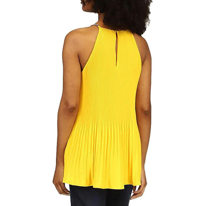 Womens Chiffon Chain Strap Tunic Top