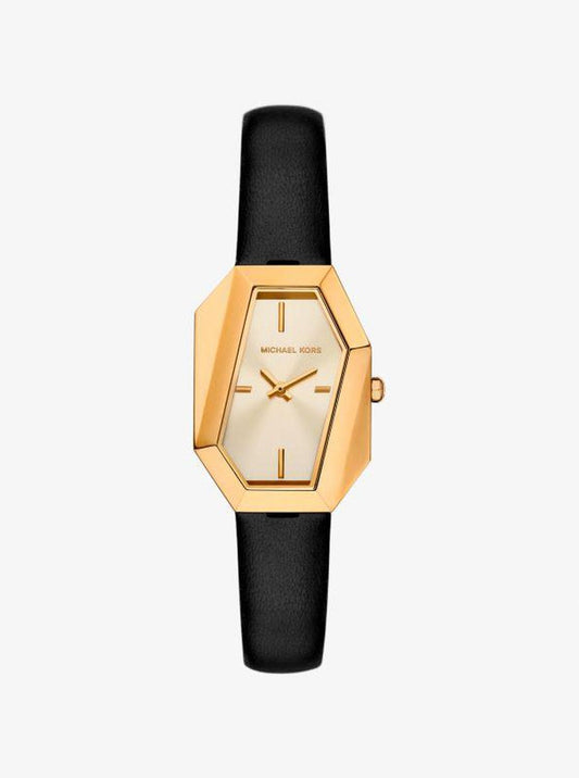 Suri Gold-Tone and Leather Watch
