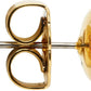 Gold & Off-White 'The Medallion' Stud Earrings