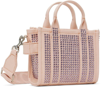 Pink 'The Crystal Canvas Crossbody' Tote