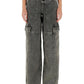 Michael Kors Logo-Embroidered Wide-Leg Cargo Jeans