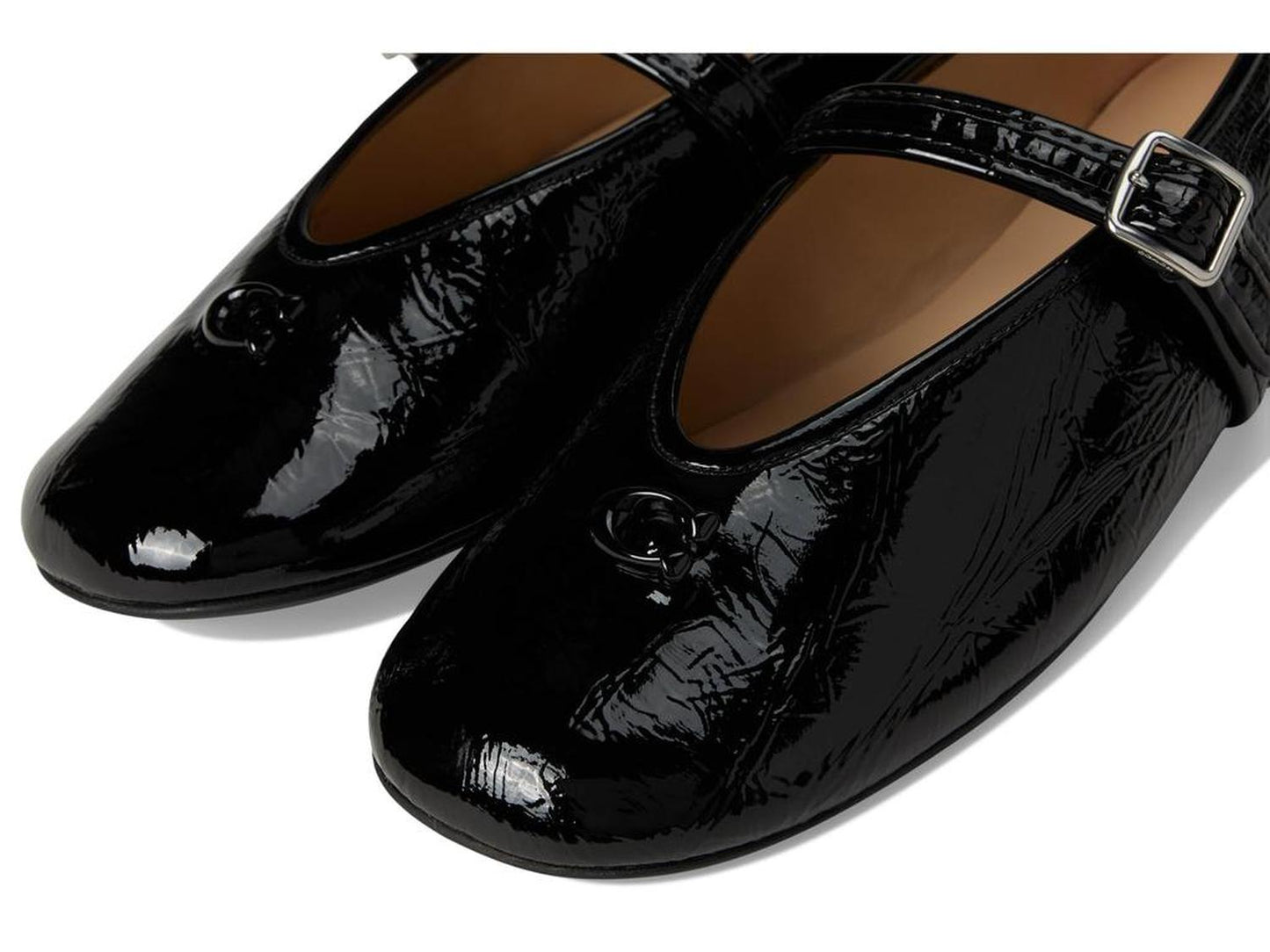 Sculpted C Crinkle Patent Leather Soft Mary Jane